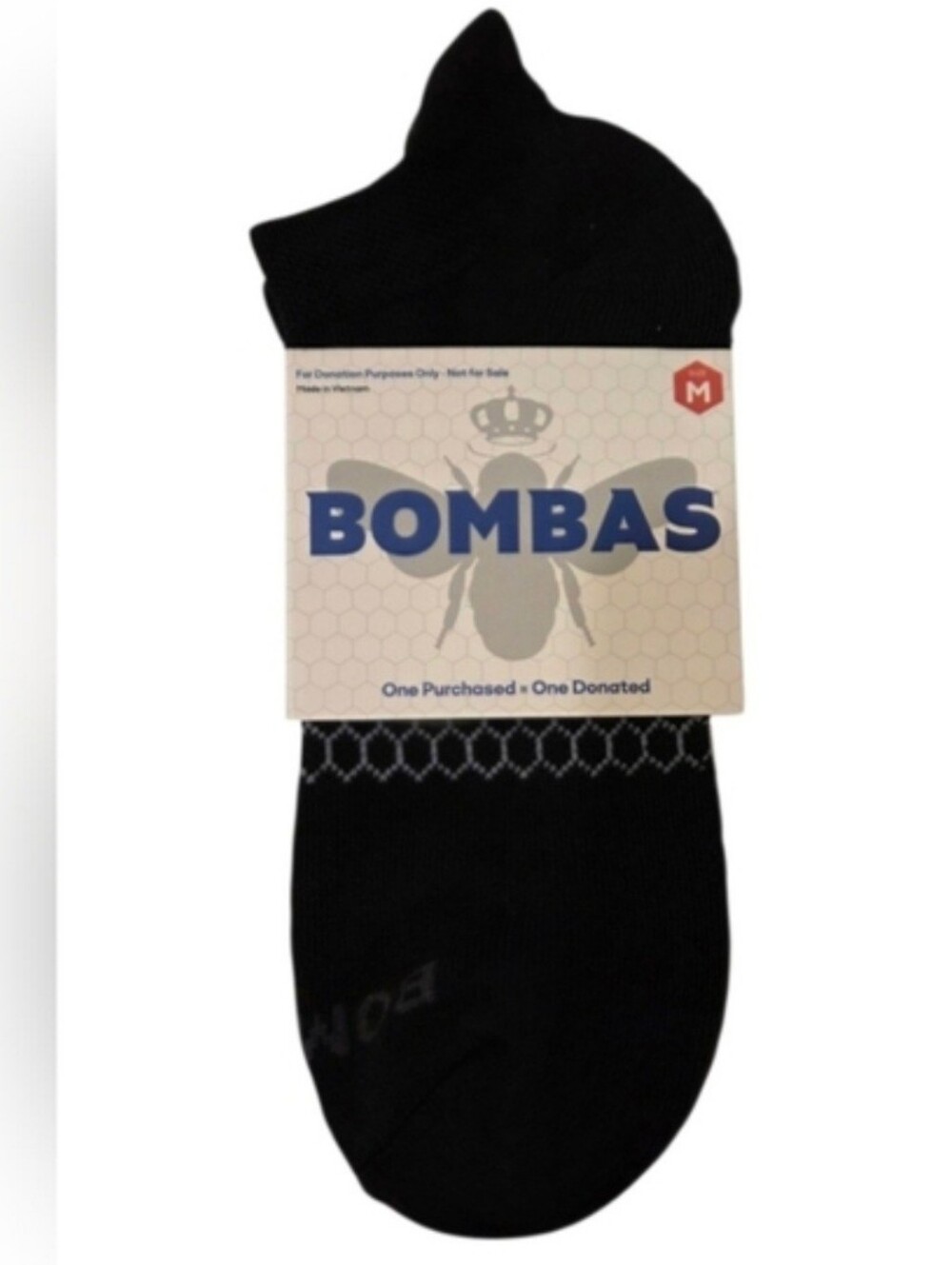 Bombas Ankle Socks Medium 5 Pair Unisex Womens & Mens Honeycomb Black/Grey BNWT - Picture 5 of 11